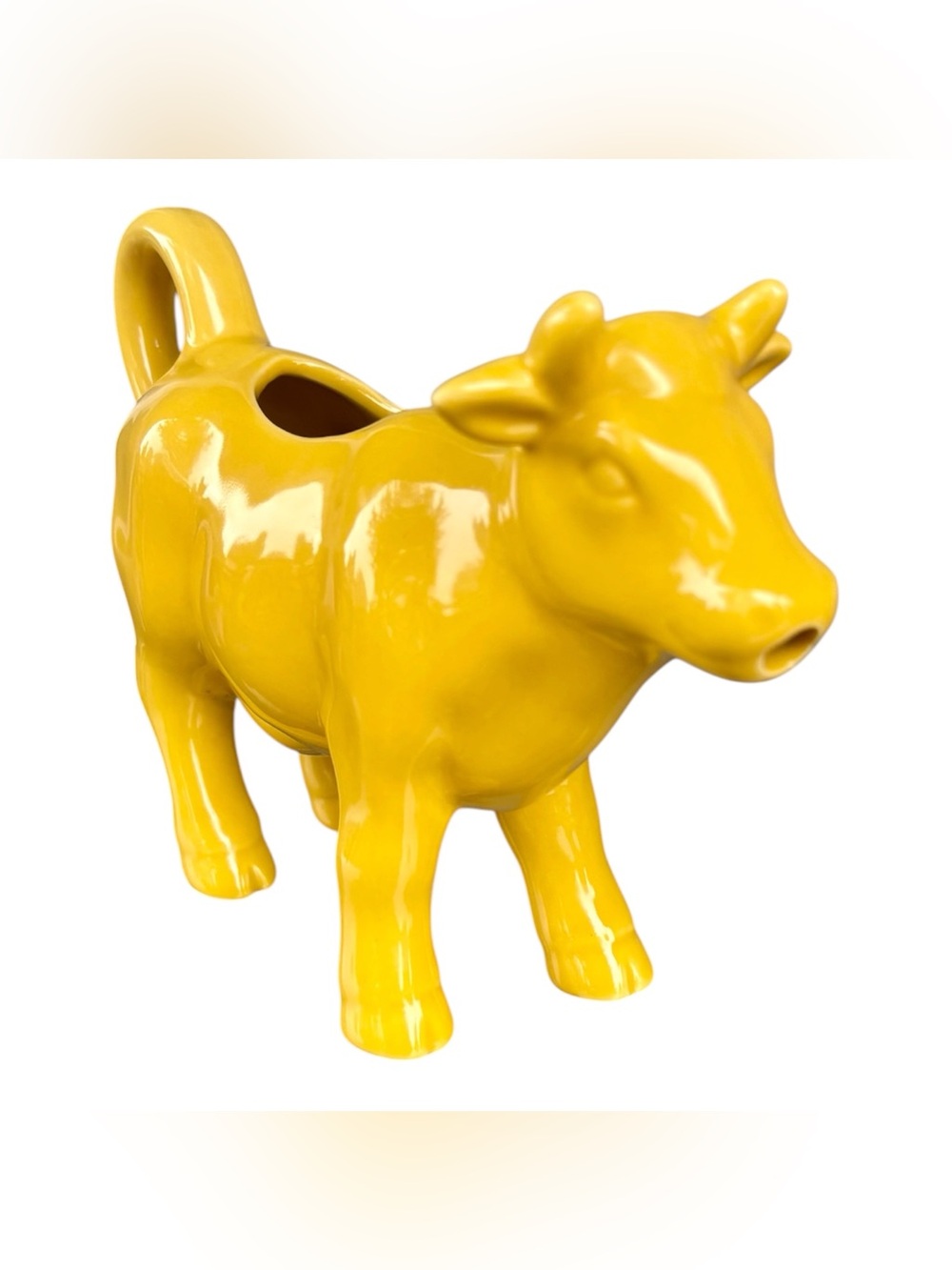 Food Network Ceramic Stoneware
Yellow Cow Creamer Pitcher -
Farmhouse Decor